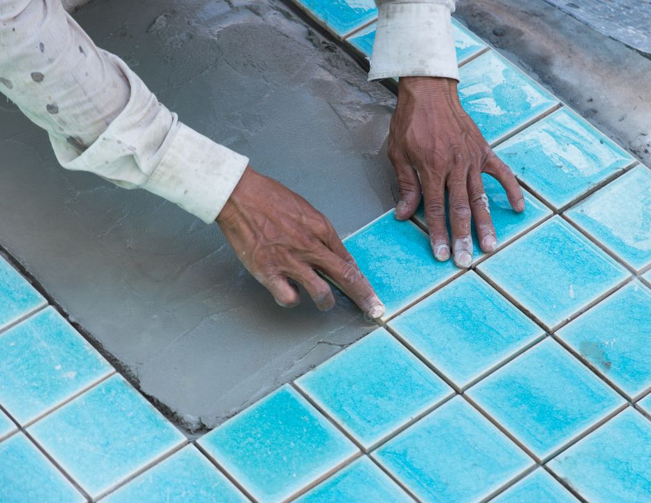 azulejos para la piscina.